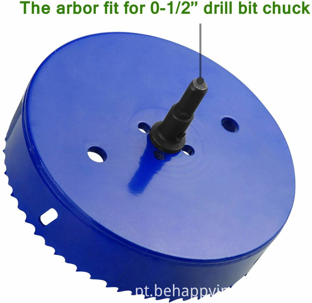 Serra para furos de 6 polegadas para fazer placas de cornhole 152mm Cortador de furação para furos de milho Lâmina de aço para serviços pesados de bi-metal e adaptador de broca sextavada